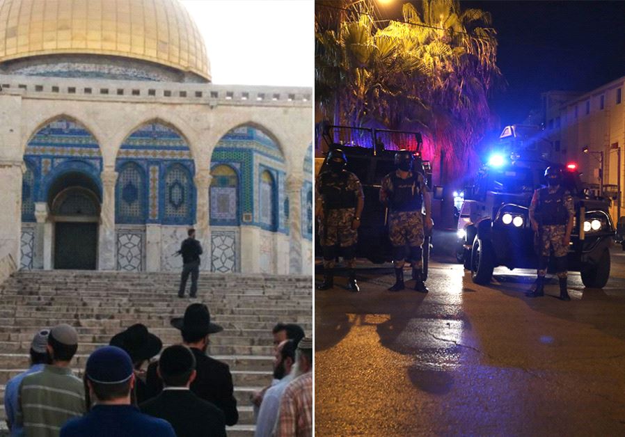 Temple Mount and Israeli embassy in Jordan
