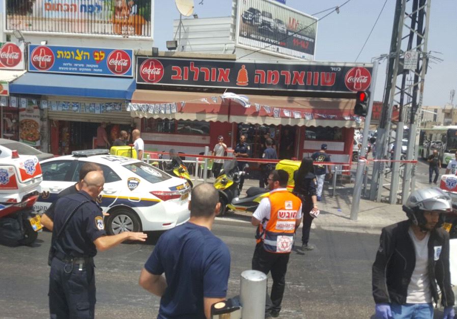 Scene of stabbing attack in Petah Tikva